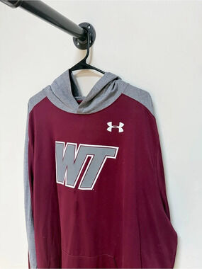 Under Armour West Texas A&M WT Buffaloes Maroon Gray Hoodie 3XL